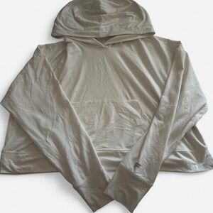 Fabletics Off-White Cropped Hooded Top